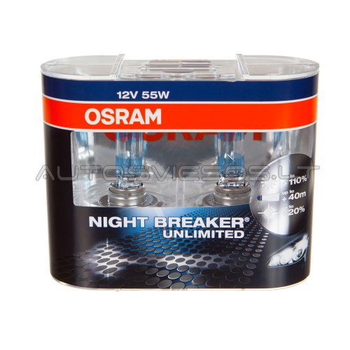 Osram H7 Night Breaker Unlimited Halogeninės Lemputės 