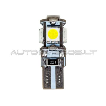 W5W T10 Canbus 5050 SMD 5 LED Lemputė